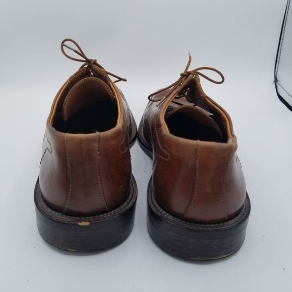 Mens Oxford shoes 9.5 Cole Haan Wooden Soles Brown Lace Up lacers Italy - Picture 6 of 14